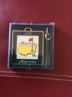 2002 Official Masters Tournament Golf Bag Tag,  New in Case